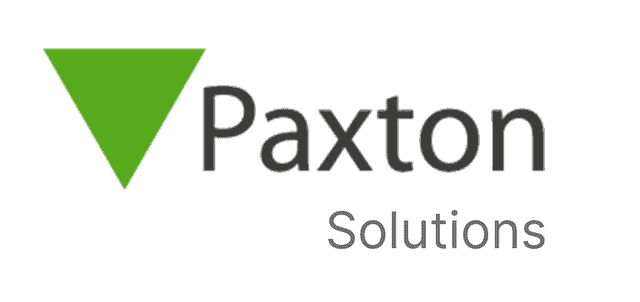 Paxton solutions logo displayed on a white background to represent their expertise in access control.
